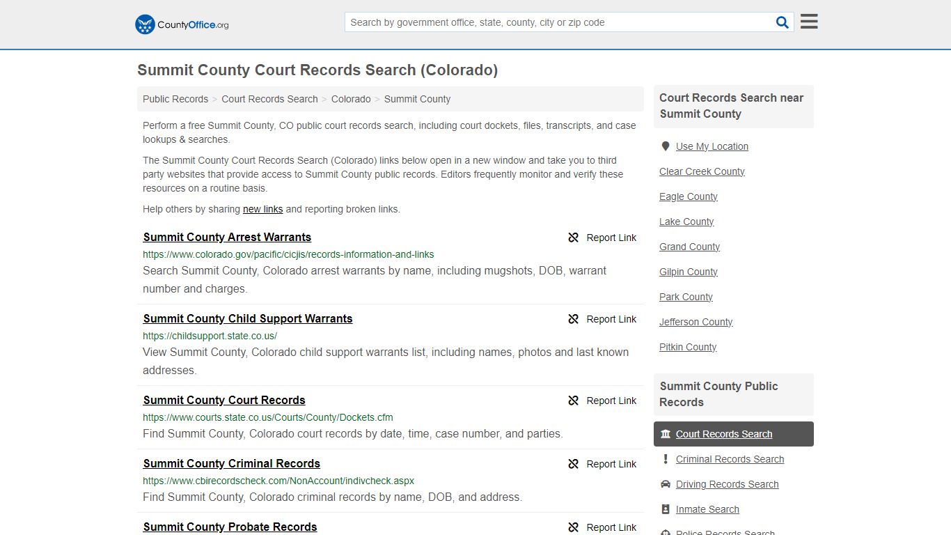 Summit County Court Records Search (Colorado) - County Office